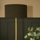 image 1 of ValueLights Triston Painted Natural Floor Lamp with Large Drum Shade and LED Bulb