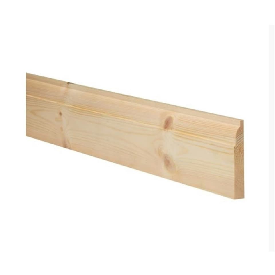 image 1 of PACK OF 20 (Total 20 Units) - Ovolo Natural Pine Skirting - 19mm x 119mm - 4200mm Length