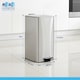 image 6 of Harbour Housewares Square Stainless Steel Kitchen Pedal Bin - 30L - Black | Black | Black