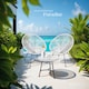 image 8 of Garden chairs in retro design set of 2 | White | white | 1