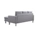image 4 of Monza 3-Seater L-Shaped Sectional Sofa with Movable Footstool - Premium Grey | Grey | Grey | Three Seater | 1