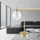 image 5 of First Choice Lighting Toner Satin Brass with Clear Glass Globe Table Lamp Bronze | Clear