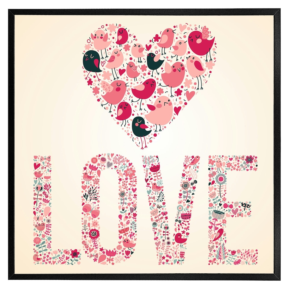 image 1 of Love hearts (Picutre Frame) White | XL