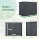 image 2 of COSTWAY 172 x 95 x 130 cm Outdoor Trash Can Storage Shed （Excluding foundation）