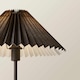 image 5 of ValueLights Akira Black Pleat Shade Side Table Lamp | Black
