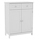 image 9 of Bath Vida Priano 2 Drawer 2 Door Freestanding Bathroom Cabinet, White