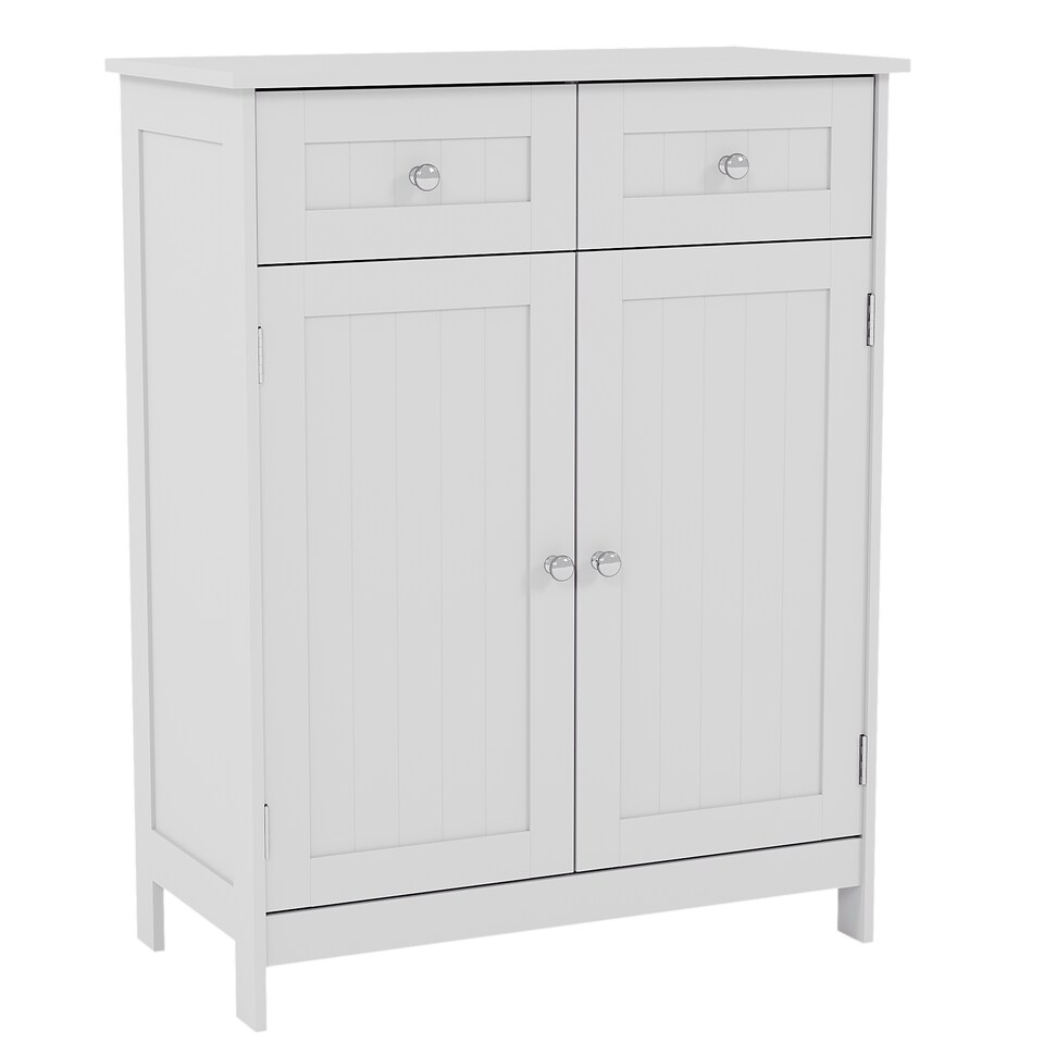 image 1 of Bath Vida Priano 2 Drawer 2 Door Freestanding Bathroom Cabinet, White