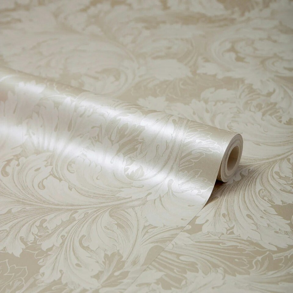 image 1 of Eternal Leaf Wallpaper in Taupe and Cream Multi