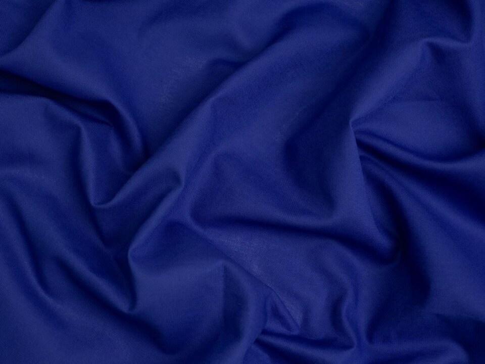 Minerva Core Range Blue 100% Cotton Broadcloth Fabric for Bag Making, Dressmaking, Quilting, 145cm / 57" Wide - per metre