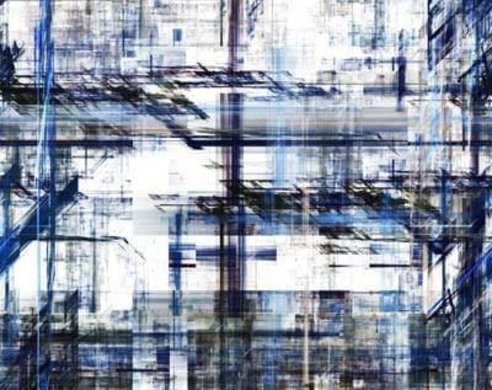 image 1 of Abstract Geometric (Canvas Print) | Cream
