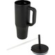 image 5 of Floso Brady Insulated 900ml Mug With Straw | Black | Solid Black | One Size | 1