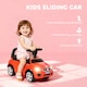 image 3 of HOMCOM Ride on Car Baby Toddler Walker Foot to Floor Sliding Car Slider with Horn Music Working Lights Storage for 1.5 - 3 Years Old, Red