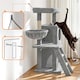 image 6 of Yaheetech 94 cm Tall Cat Tree W/ Dual Condo Basket Light Grey