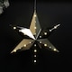 image 2 of 20cm Battery Operated Light up Hanging Christmas Shooting Star Bauble in Gold with LEDs