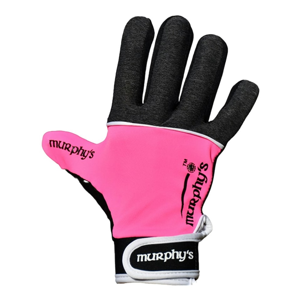 image 1 of Murphys Unisex Adult V2 Gaelic Gloves - Pink/Black/White - XS