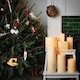 image 5 of Nicola Spring Square Vanilla Pillar Candles - 110 Hours - Cream - Pack of 3