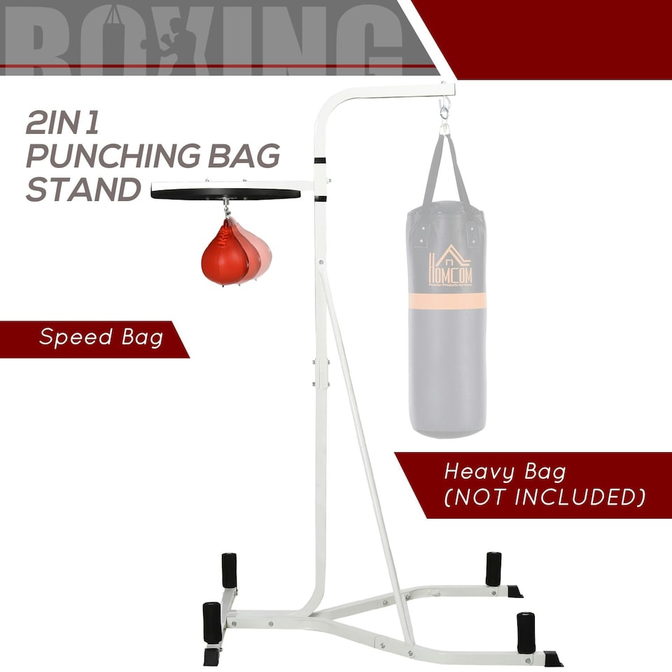 image 1 of HOMCOM Free-Standing Speed Bag Platform, Adjustable Boxing Punch Bag | Multi