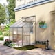 image 2 of Outsunny 6 x 4ft Lean to Polycarbonate Greenhouse for Outdoor w Door