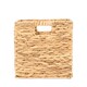 image 1 of OHS Foldable Paper Rope Woven Wicker Storage Organiser Box Cube, 27x27cm - Natural