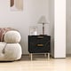 image 8 of HOMCOM Bedside Table Bedside Cabinet with 2 Drawers for Bedroom, Black | Black