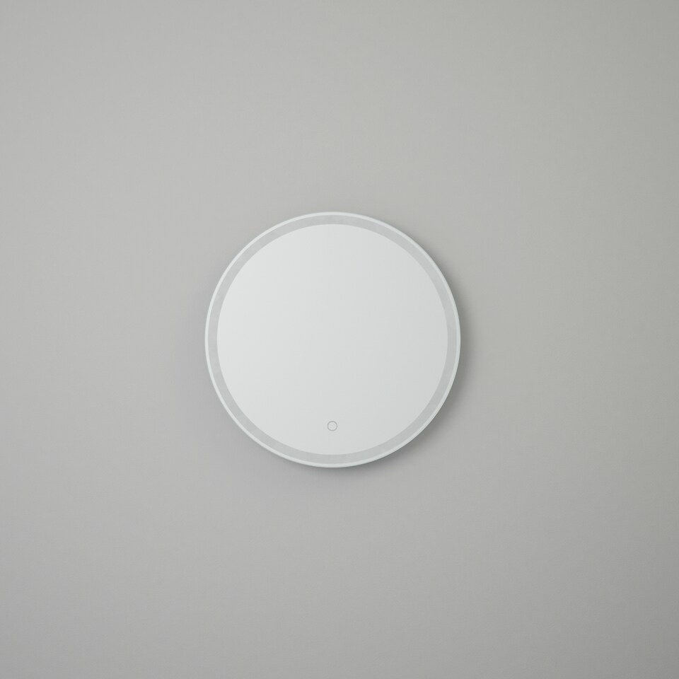 image 1 of Luca - Round LED Bathroom Mirror Touch Control, 50cm, Demister, CCT