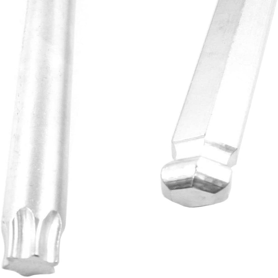 image 1 of SPARES2GO T Handle Screwdriver Set Torx Metric Hex Allen Key Long Star Security Tool CR-V