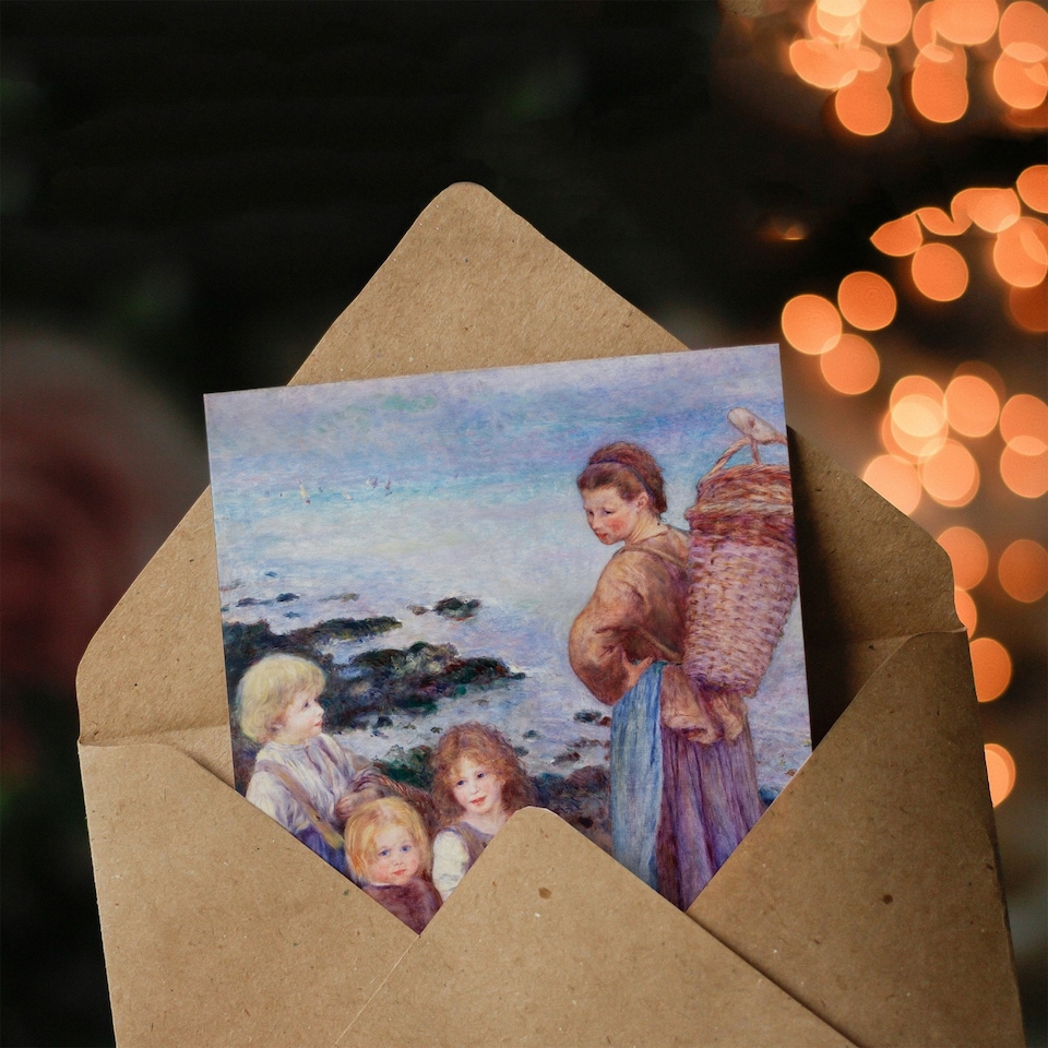 image 1 of Pierre Auguste Renoir Art Card Mussel Fishers at Berneval
