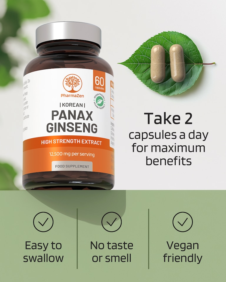 image 1 of PharmaZen Korean Panax Ginseng Extract 60 Capsules