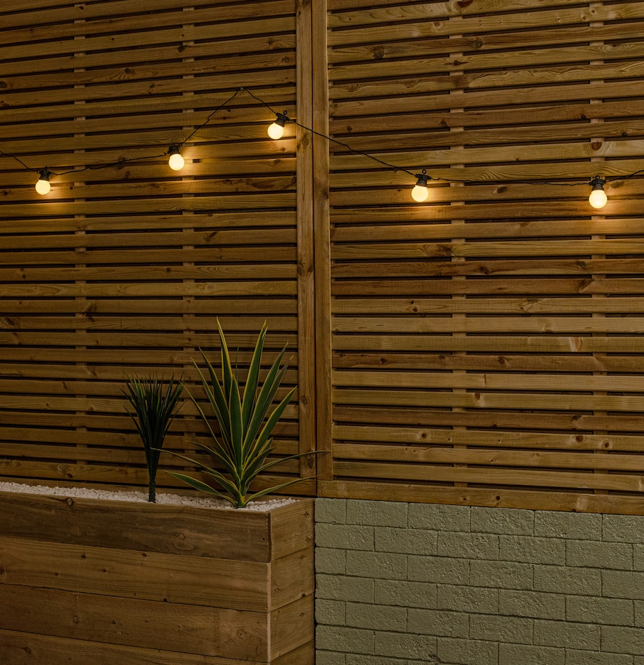 image 1 of Set of 20 Indoor Outdoor Connectable Party Festoon Lights with Warm White LEDs