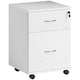 image 6 of HOMCOM Pedestal Office Mobile Filing Cabinet 2 Drawer White