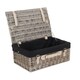 image 7 of 46cm Antique Wash Wicker Picnic Basket with Lining White | White | One Size