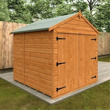 6 x 6 (1.83m x 1.75m) Wooden Tongue and Groove APEX Bike Shed (12mm T&G Floor and APEX Roof) (6ft x 6ft) (6x6)
