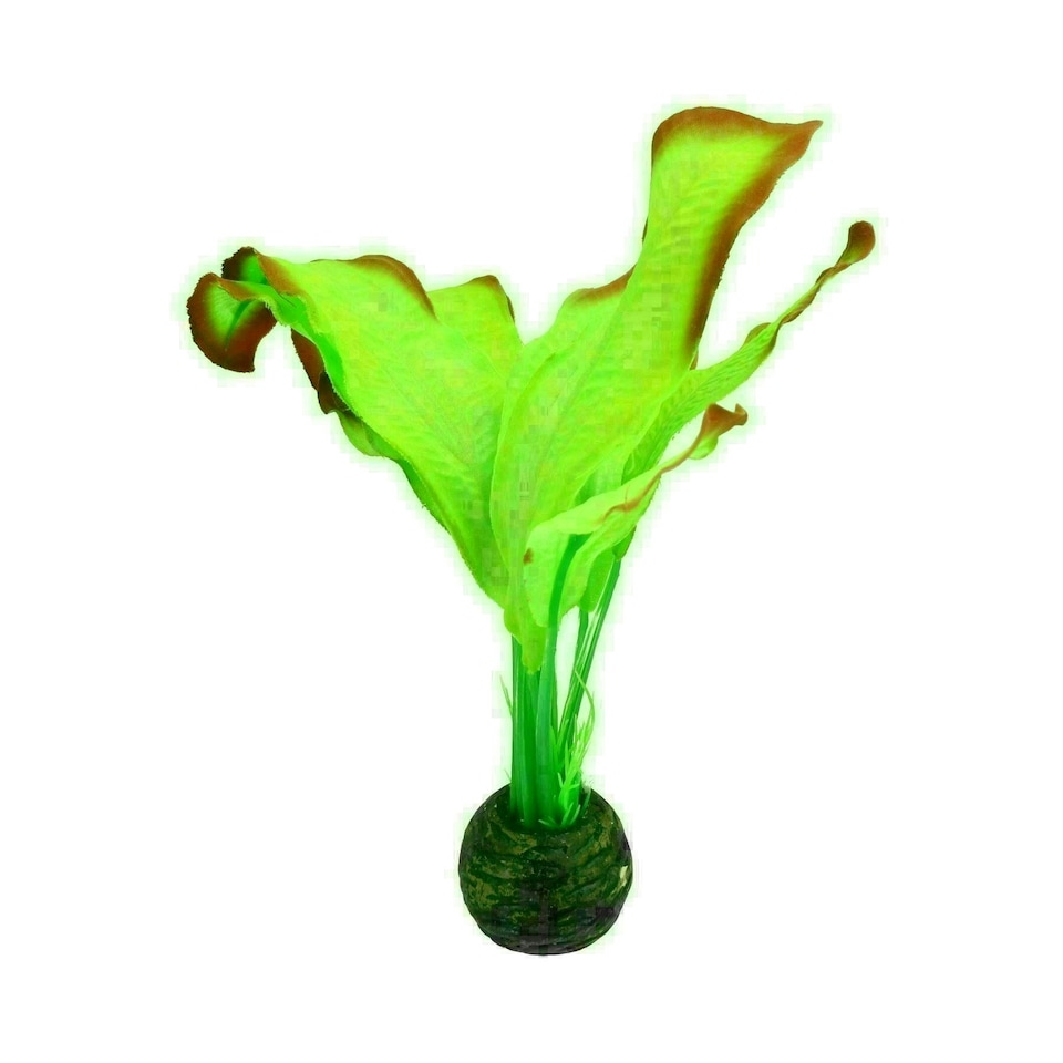 image 1 of Aquatic Aquarium Fish Tank Self Sinking Medium Silk Plant Height 20cm (No 9)