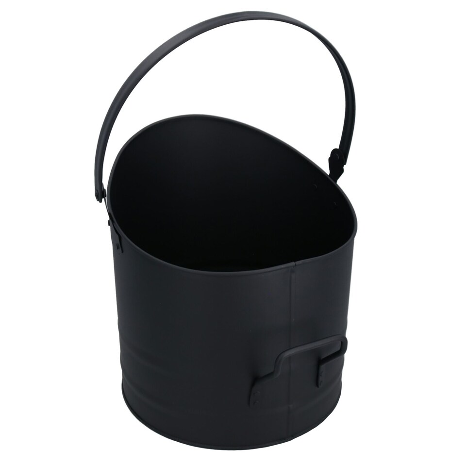 image 1 of Set of 2 Nesting Round Coal Bucket Log Burner Scuttle Wide Mouth Fire Fireplace