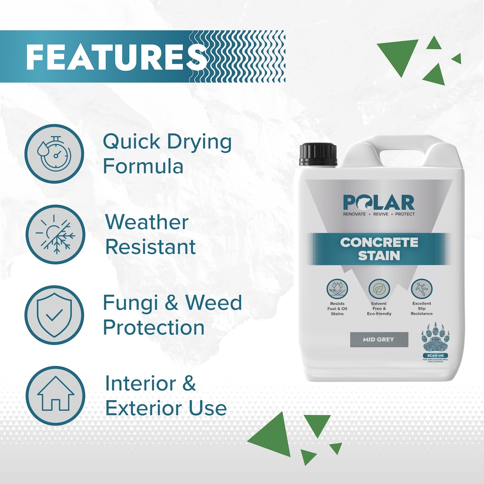 image 1 of Polar Concrete Stain Durable Slip Resistant Solvent Free | Grey | Mid Grey | 5 litre