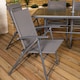 image 5 of Samuel Alexander Outdoor 6 Seater Glass Top Table and Chairs Patio Set with Parasol in Grey