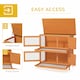 image 5 of PawHut 2-Tier Wooden Rabbit Hutch with Sliding Tray