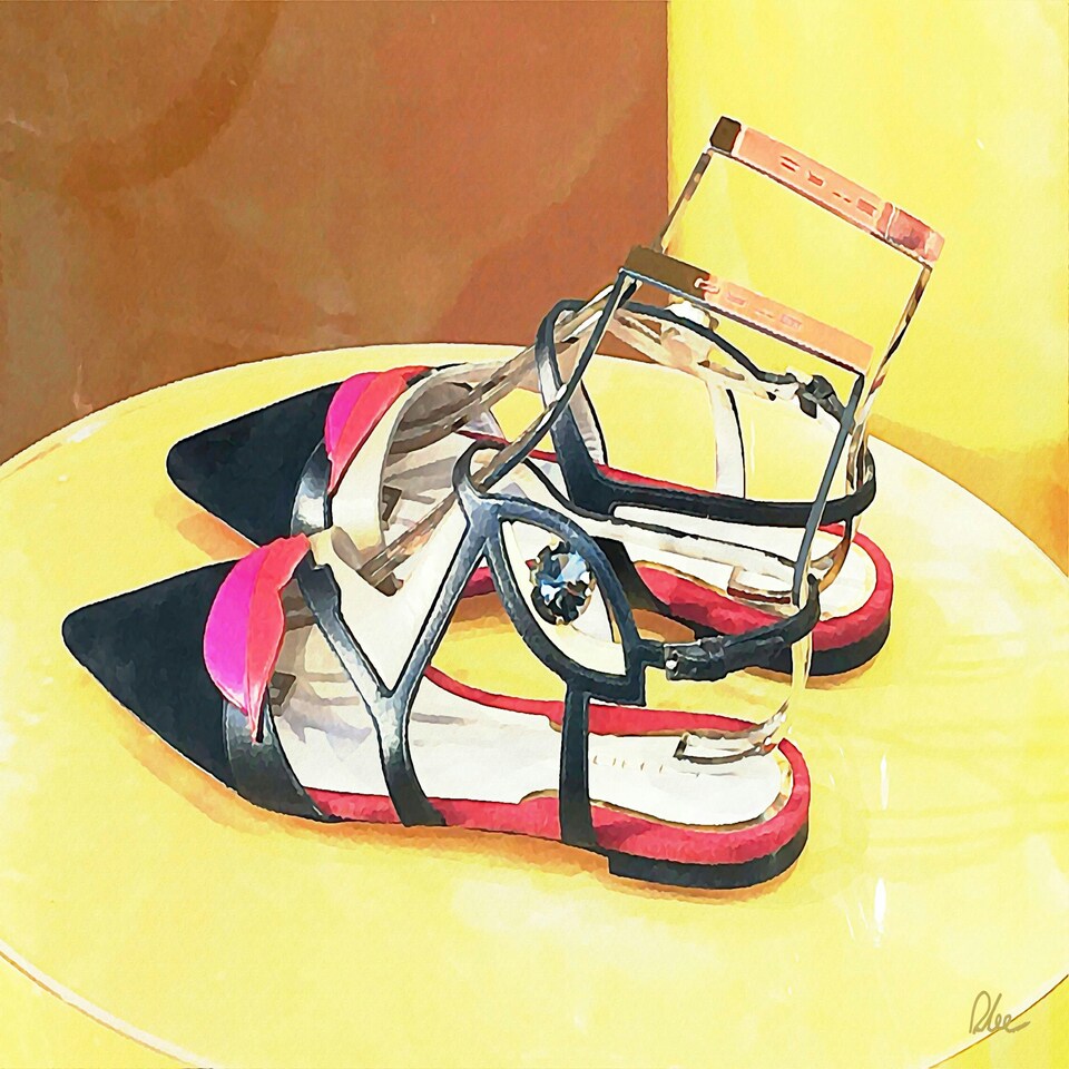 image 1 of Pointy Shoes (Canvas Print) 24" x 16"