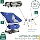 image 5 of Hawk Lightweight Folding Chair - Blue