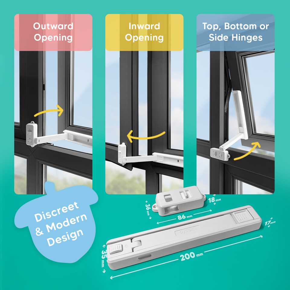 image 1 of Aycorn Baby Window Lock White