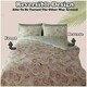 image 6 of VELVETIO Bellerose Floral Printed Duvet Cover Set Rebersible Polycotton Beddings Pink | King