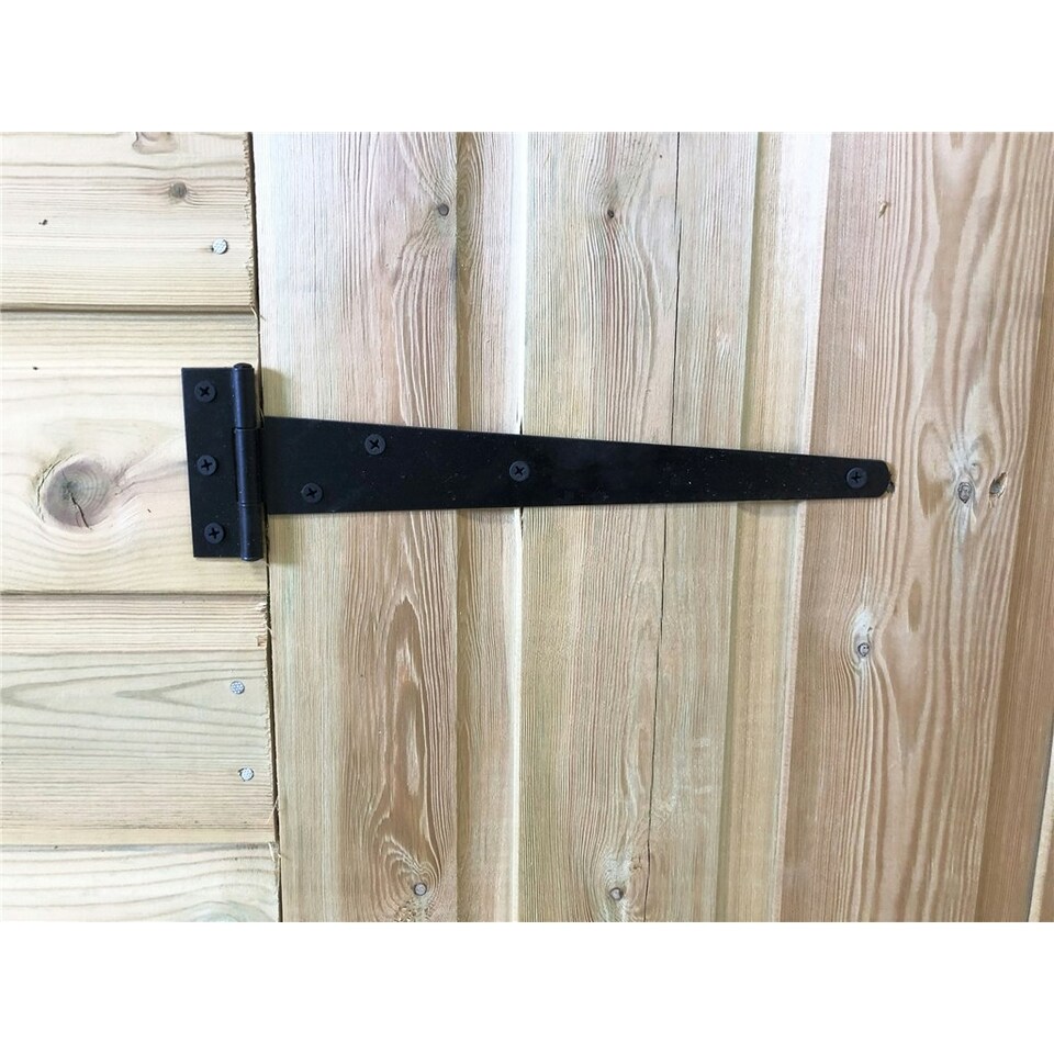 image 1 of 5 x 5 REVERSE Windowless Pressure Treated Tongue And Groove Single Door Apex Shed + High Eaves (5' x 5') / (5ft x 5ft) (5x5)