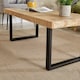 image 6 of Rectangular Table Mango Wood Solid Iron Legs Home Living Furniture Unit