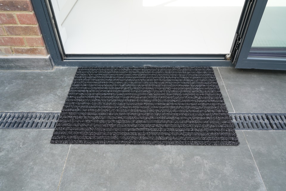 image 1 of Non Slip Coir Style Heavy Duty Rubber Back Door Mats