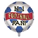 image 1 of Blue & Red No. 1 Football Fan Round Foil Helium Balloon 46cm / 18 in Blue