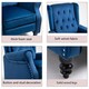 image 5 of Windsor Luxury Pushback Recliner Armchair Blue