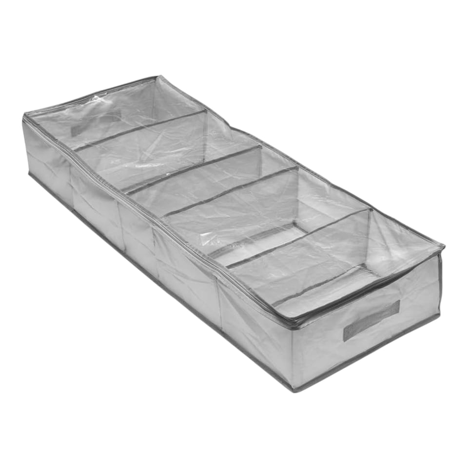image 1 of Underbed Storage Bag with 5 Compartments Clothes Bedding Shoes & Accessories Organiser