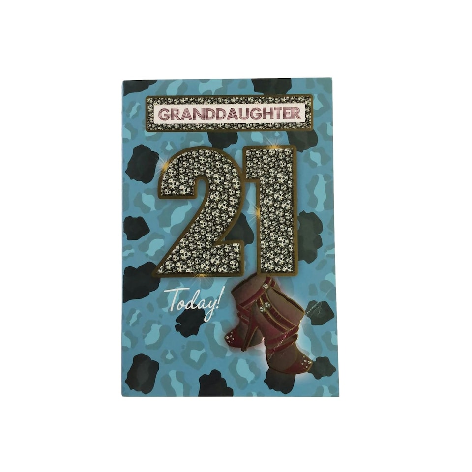 image 1 of Granddaughter 21 Today! Birthday Card