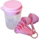 image 4 of Plastic 8 Piece Measuring Jug Spoon Spoons Cup Cups Set for Baking Cooking