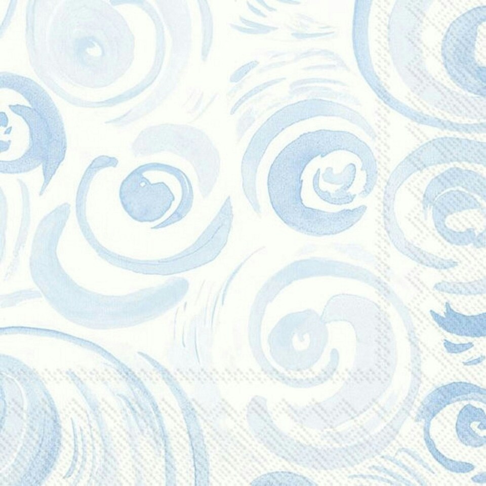 IHR Lunch Napkins Happy Circles Light Blue 33cm 3ply 20 Pack